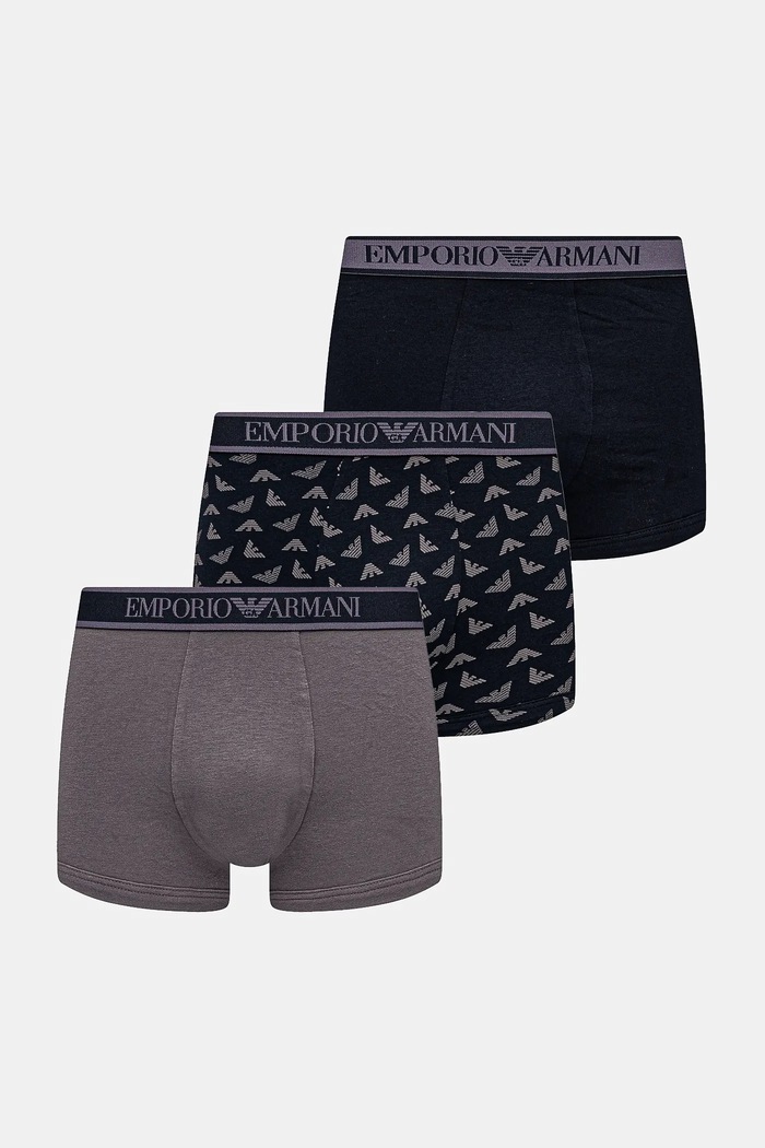 Emporio Armani Underwear bokserki 3-pack bawełna granatowy EM000370.AF10779
