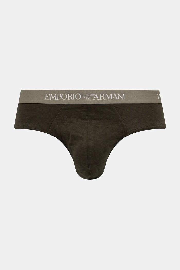 Emporio Armani Underwear slipy bawełniane 3-pack EM000256.AF10800 zielony SS25