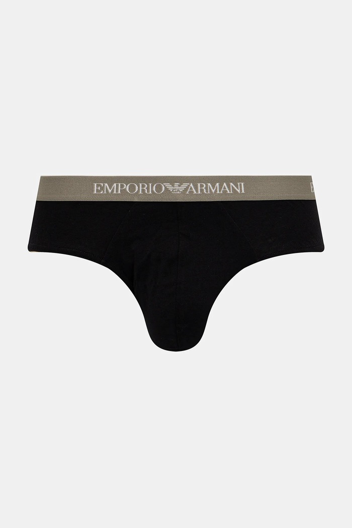 Emporio Armani Underwear slipy bawełniane 3-pack zielony EM000256.AF10800
