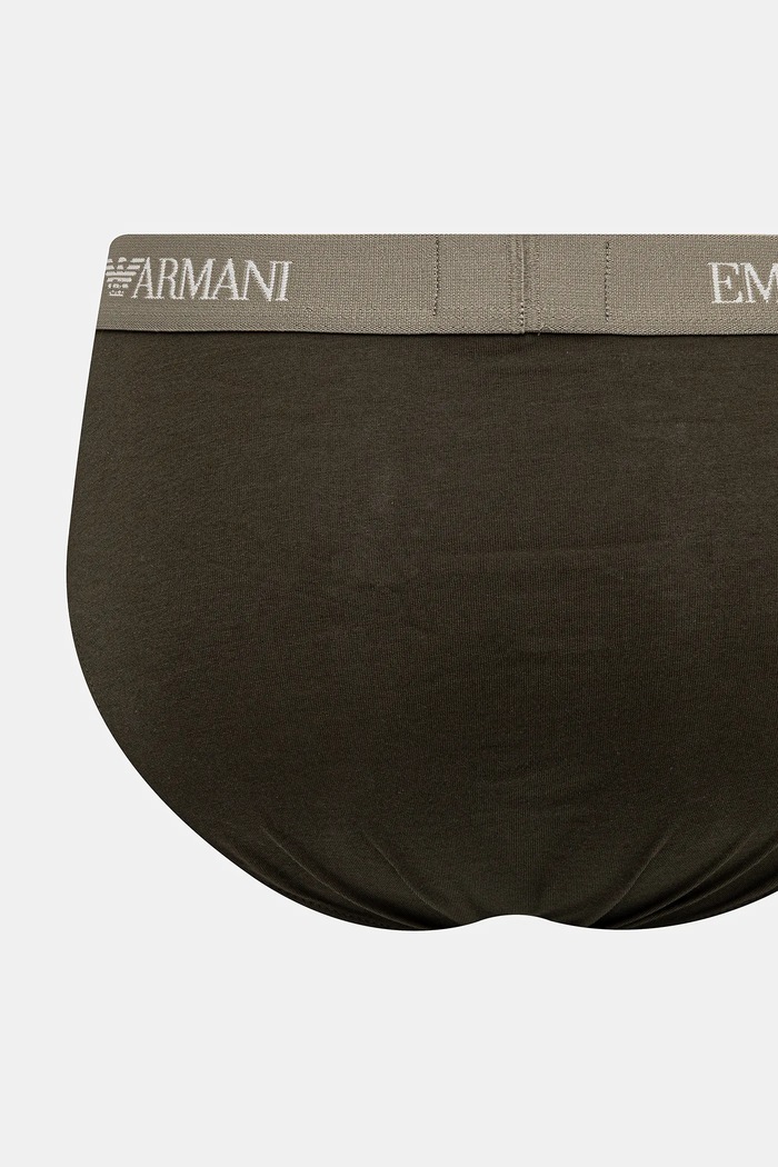 Emporio Armani Underwear slipy bawełniane 3-pack EM000256.AF10800 zielony