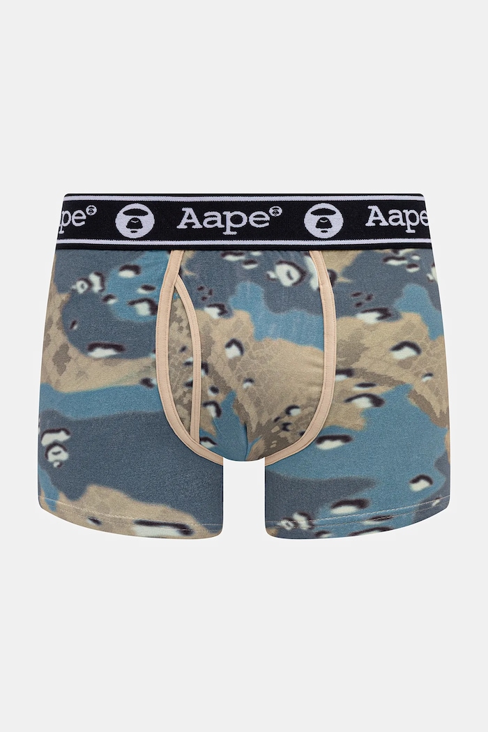 Bokserice AAPE Main s uzorkom bež AAPUWM5240XBN