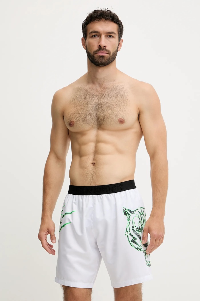 Plein Sport Μαγιό PLEIN SPORT λευκό PS25MBL04
