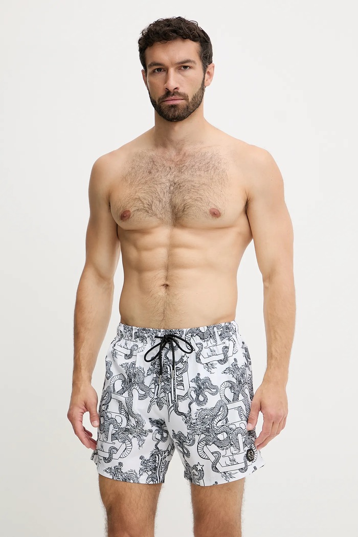Philipp Plein Plavkové šortky Philipp Plein biela PM25MBM02