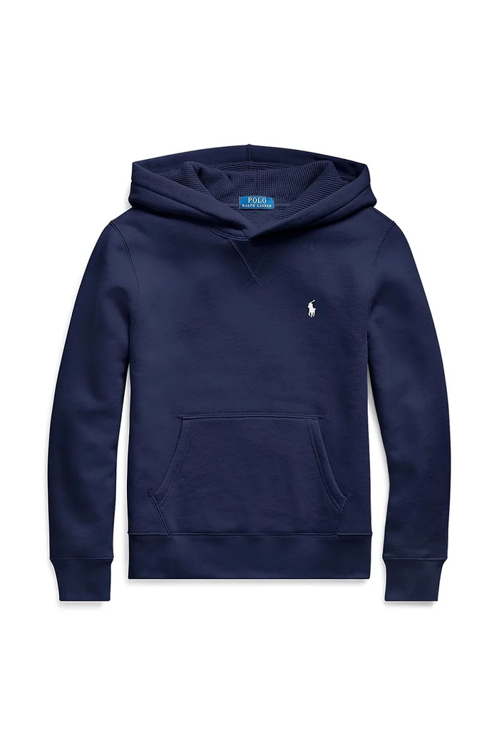 Dětská mikina Polo Ralph Lauren s kapucí námořnická modř 323749954036