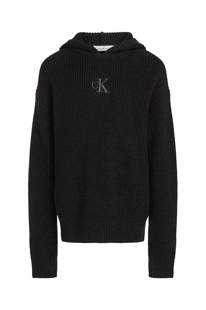 Calvin Klein Jeans Pamučni pulover Calvin Klein Jeans IB0IB02413.116.PPYA crna SS25