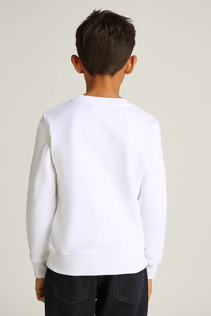 Dětská bavlněná mikina Calvin Klein Jeans 0 bílá IB0IB02375.PPYA