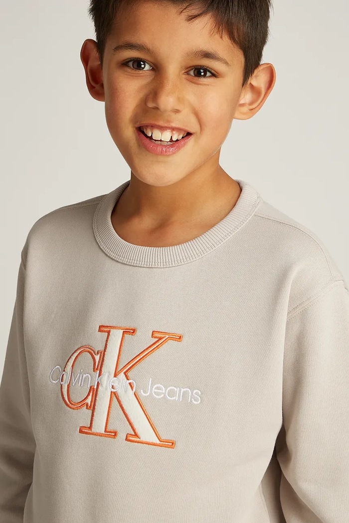 Детски суичър Calvin Klein Jeans IB0IB02411.PPYA бежов