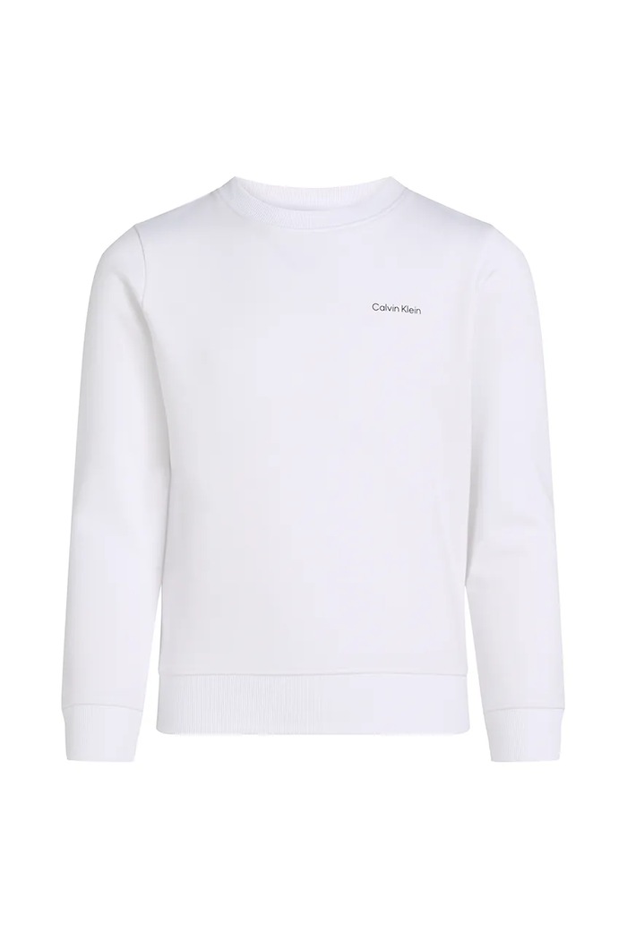 Dječja pamučna dukserica Calvin Klein Jeans IU0IU00686.PPYA bijela SS25