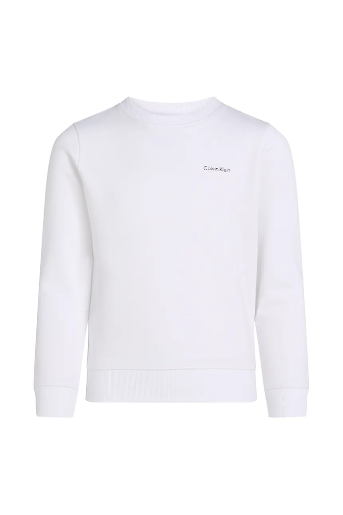 Dječja pamučna dukserica Calvin Klein Jeans IU0IU00686.PPYA bijela SS25