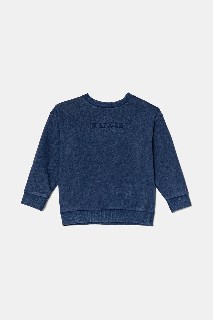 Dječja dukserica Tommy Hilfiger bez kapuljače plava KB0KB09311.98.122.PPYA