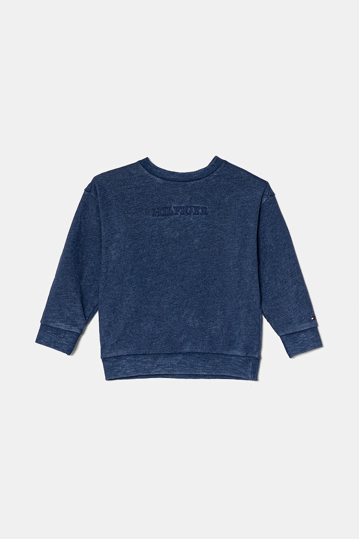 Dječja dukserica Tommy Hilfiger bez kapuljače plava KB0KB09311.98.122.PPYA