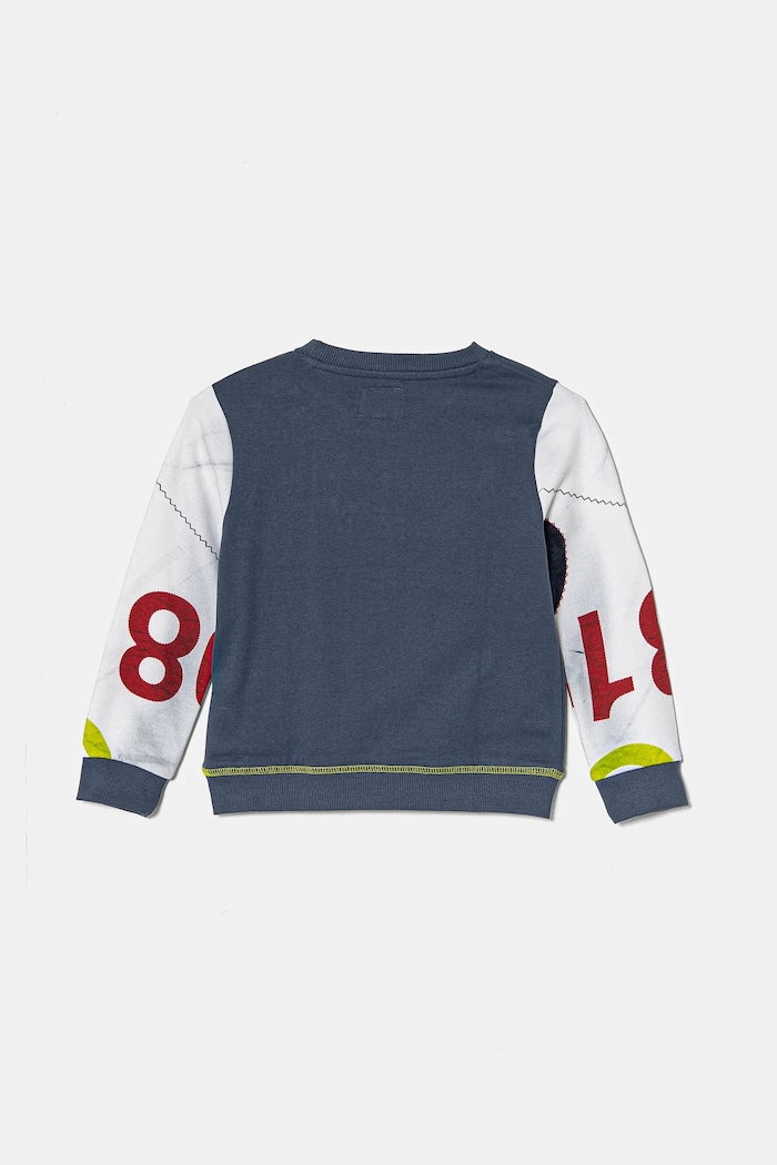 Guess bluza bawełniana dziecięca N5RQ01.KA6R4.PPYA granatowy SS25