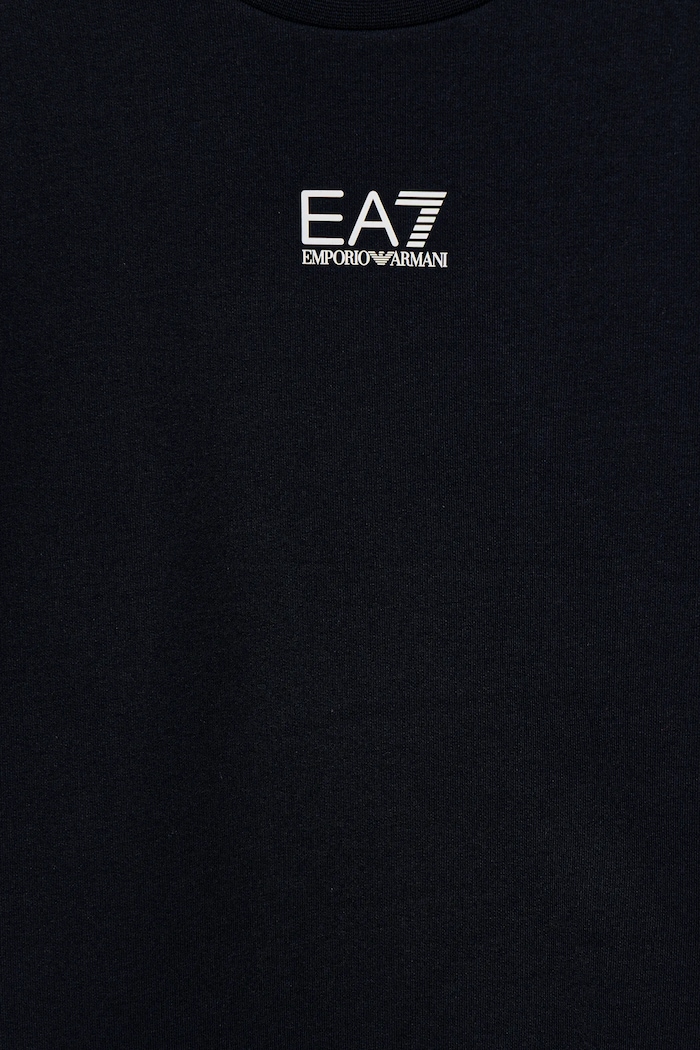 Момче Детски памучен суичър EA7 Emporio Armani 7B000025.AF10380 тъмносин