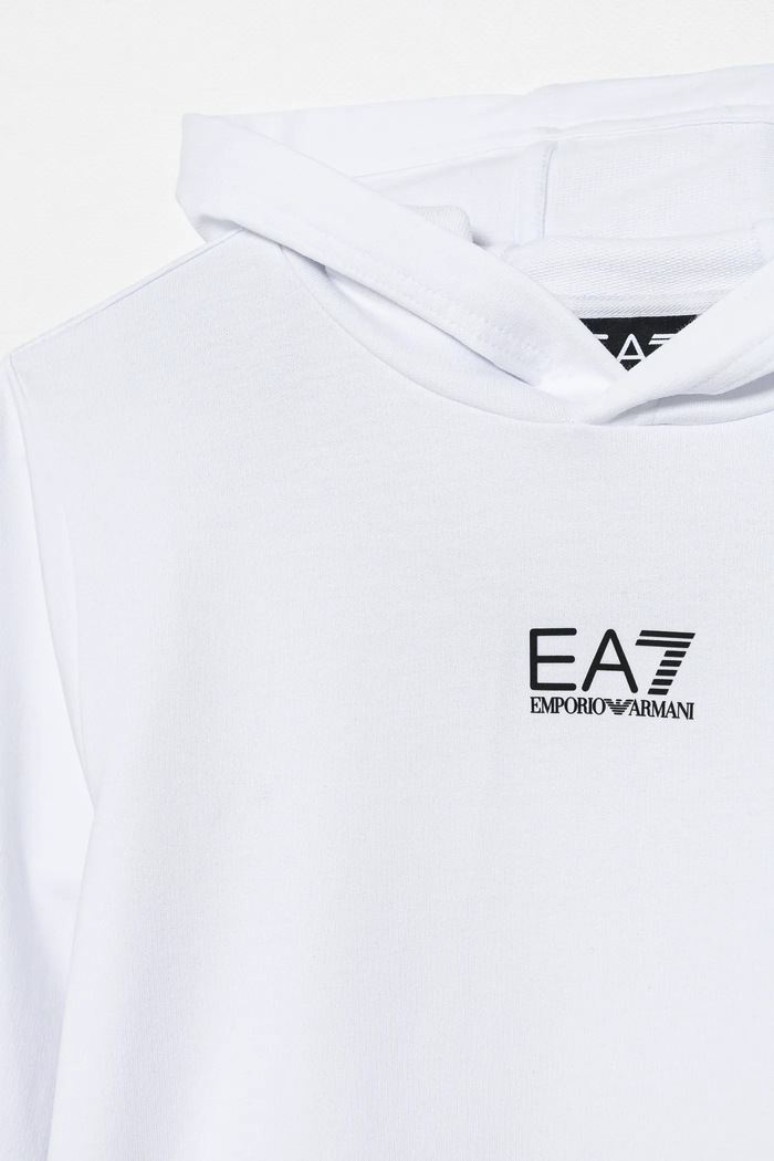 Момче Детски памучен суичър EA7 Emporio Armani 7B000024.AF10380 бял