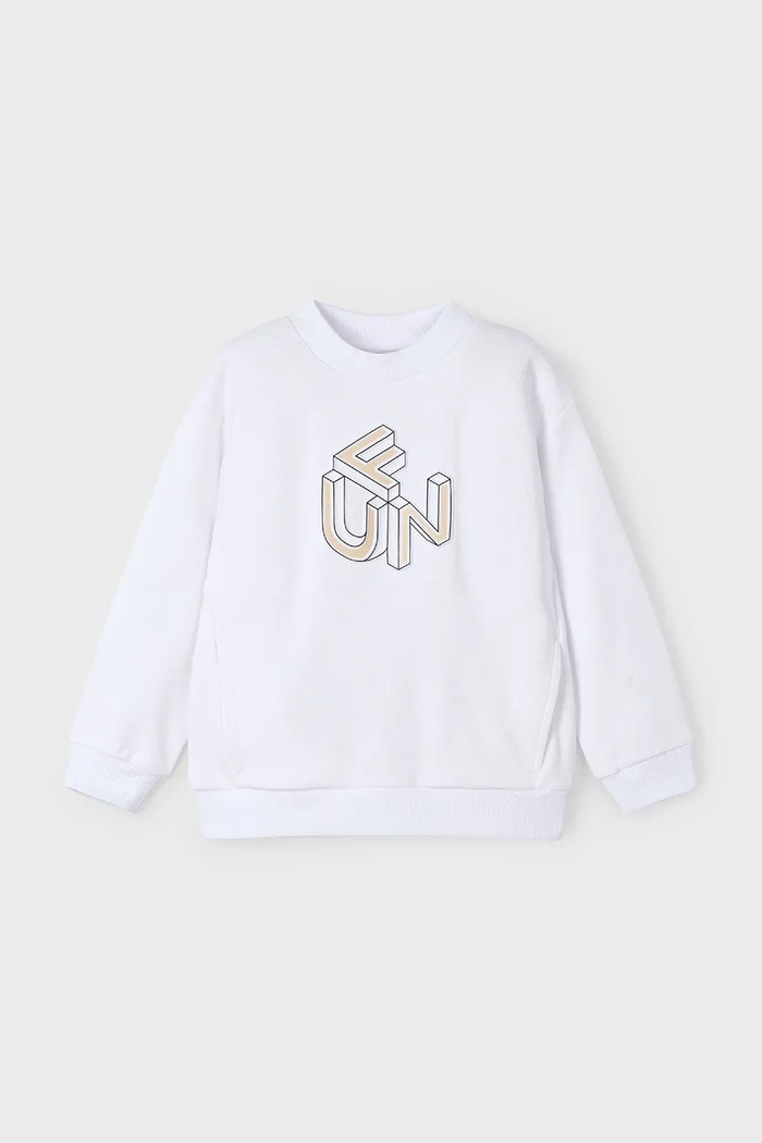 Mayoral bluza dziecięca 3415.5E.Mini.PPYA biały SS25