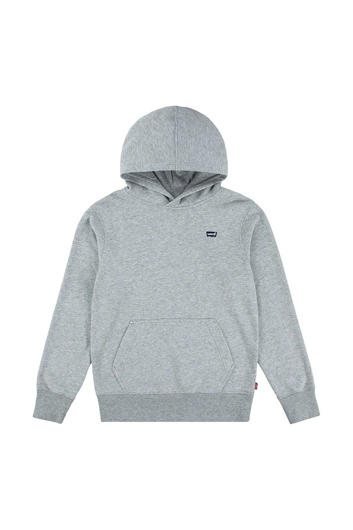 Dječja dukserica Levi's MINI BATWING PULL OVER HOO s kapuljačom siva 8EK422