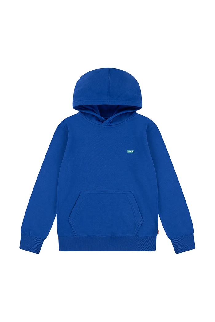 Levi's bluza copii MINI BATWING PULL OVER HOO uni albastru 8EK422