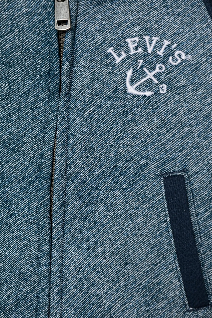 Chłopiec Levi's bluza niemowlęca TROMPE LOEIL DENIM HOODIE 6EM394 granatowy