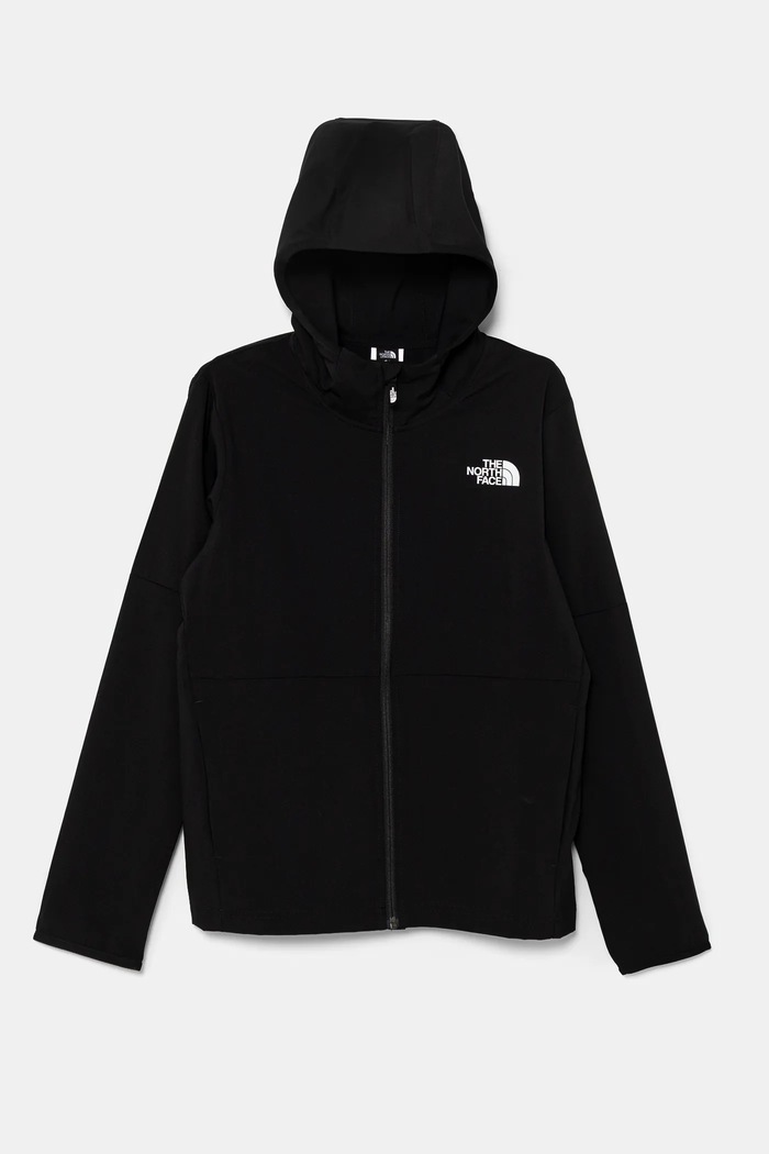 Detská mikina The North Face ON THE TRAIL FZ HOODIE s kapucňou čierna NF0A8AXSJK31