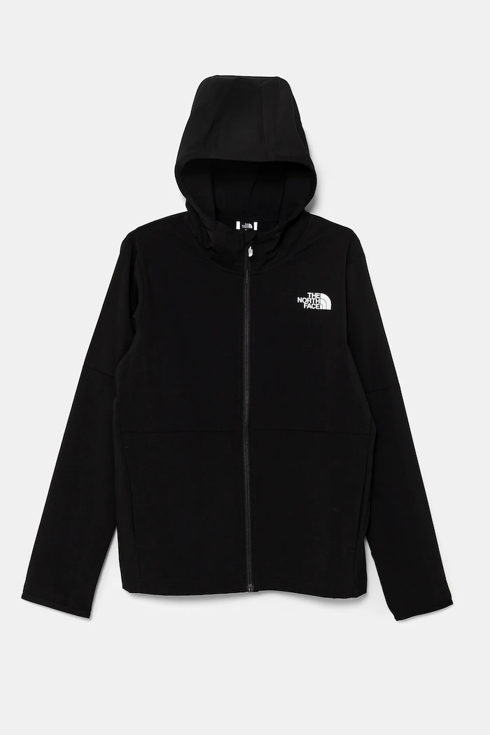 Detská mikina The North Face ON THE TRAIL FZ HOODIE s kapucňou čierna NF0A8AXSJK31