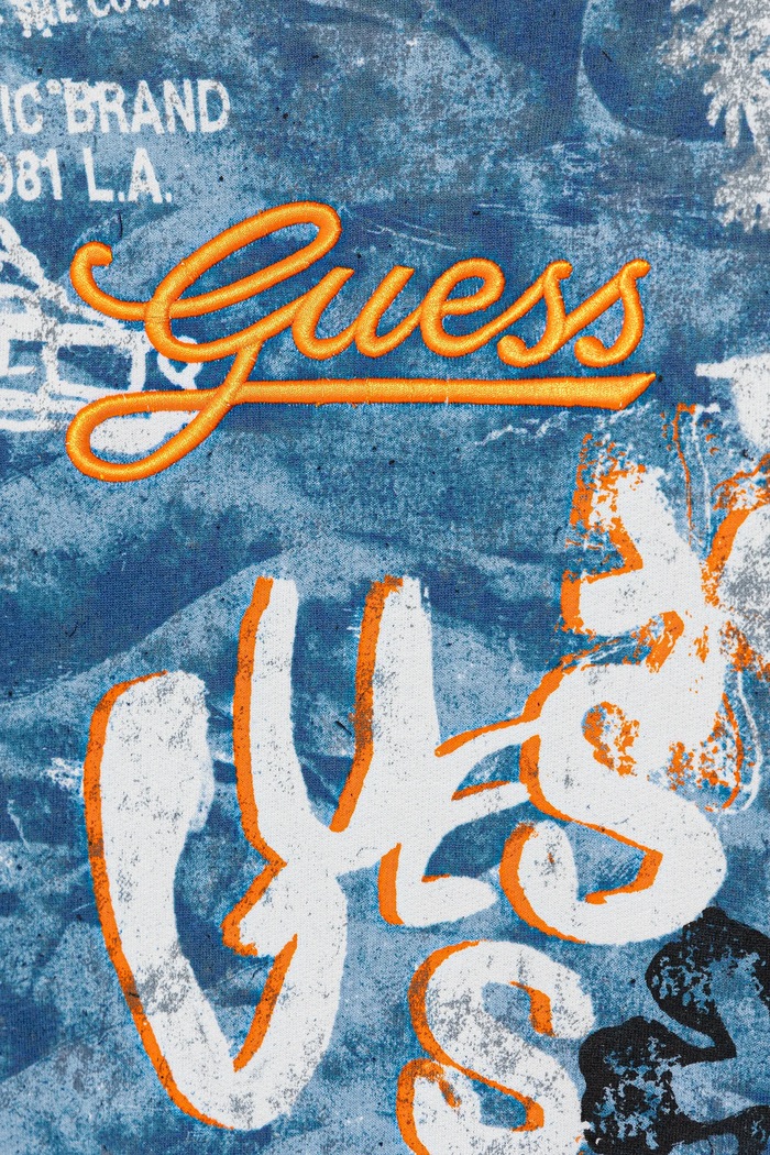 Chłopiec Guess Bluza bawełniana dziecięca L5GQ05.KA6R4.PPYA niebieski