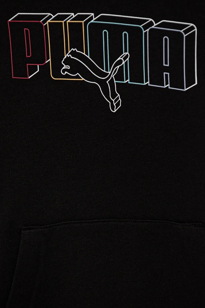 Băieți Puma hanorac de bumbac pentru copii ESS LOGO LAB Execution Hoodie TR 685789 negru