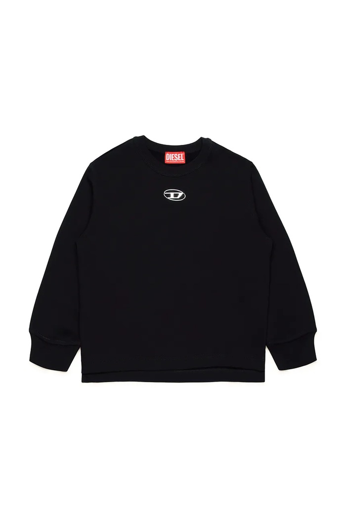 Diesel hanorac de bumbac pentru copii SMACSISOD OVER SWEAT-SHIRT uni negru J02024