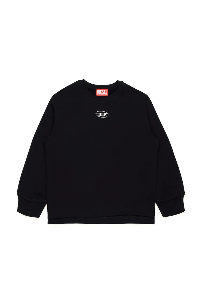 Diesel hanorac de bumbac pentru copii SMACSISOD OVER SWEAT-SHIRT uni negru J02024