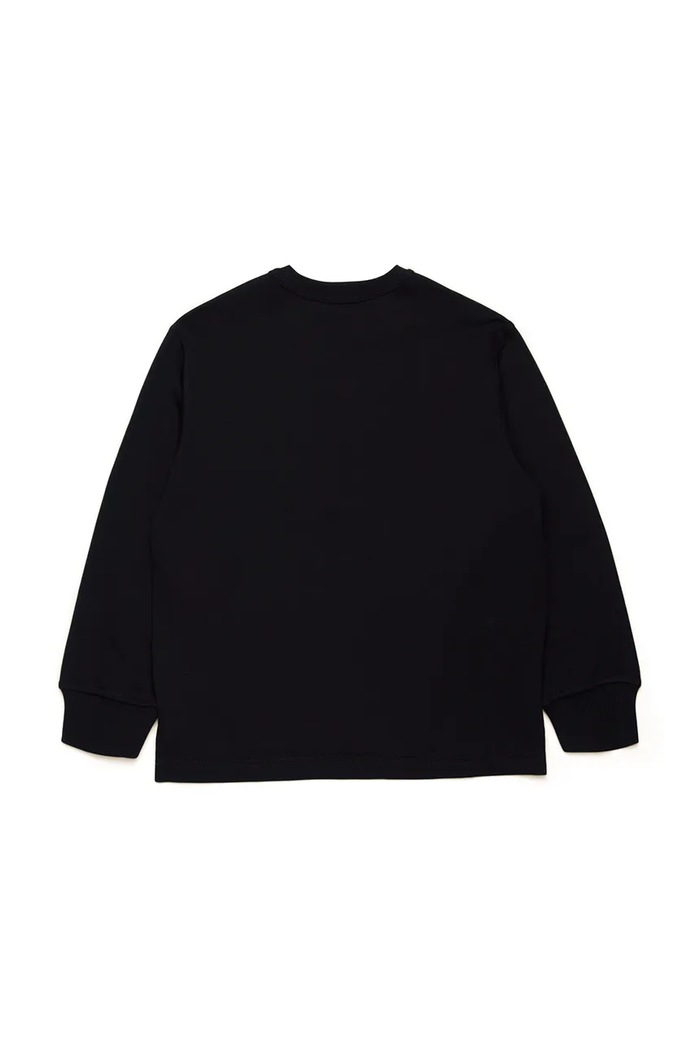 Diesel hanorac de bumbac pentru copii SMACSISOD OVER SWEAT-SHIRT J02024 negru SS25