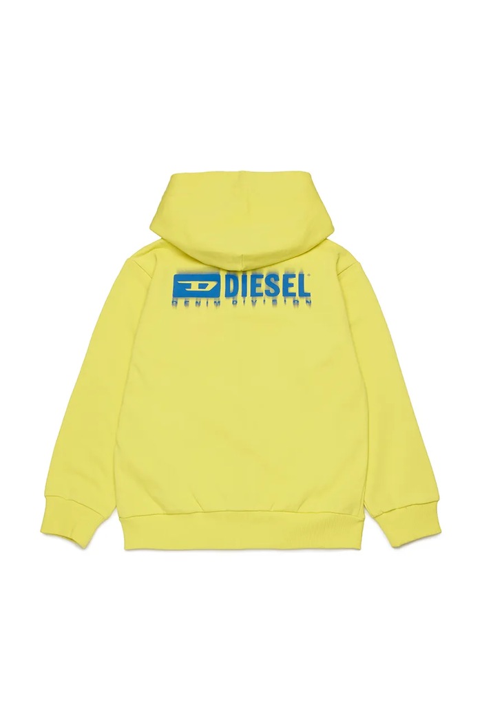 Diesel gyerek melegítőfelső pamutból SVOUGZIP OVER SWEAT-SHIRT J02039 sárga SS25