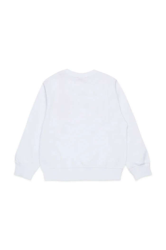 Dětská bavlněná mikina Diesel SGINNL8 OVER SWEAT-SHIRT J02040 bílá SS25