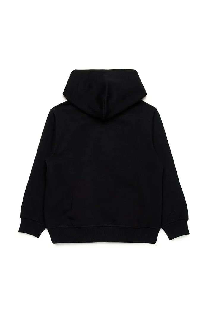 Παιδική βαμβακερή μπλούζα Diesel SBOXTHOOD OVER SWEAT-SHIRT J02226 μαύρο SS25
