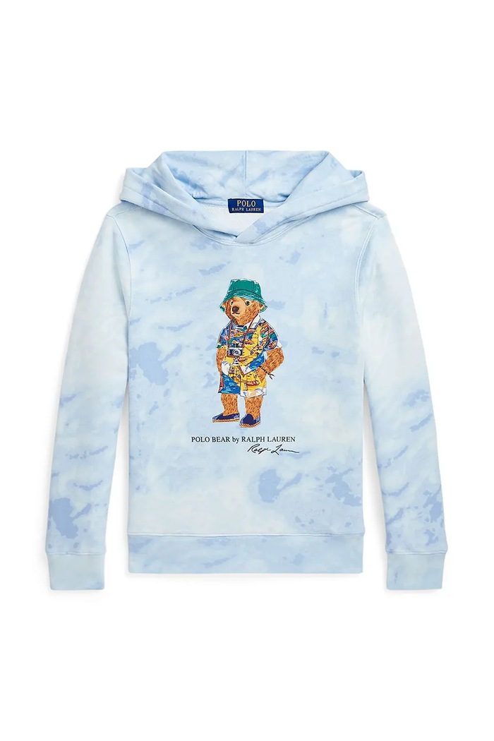 Dětská mikina Polo Ralph Lauren potisk modrá 323978373001