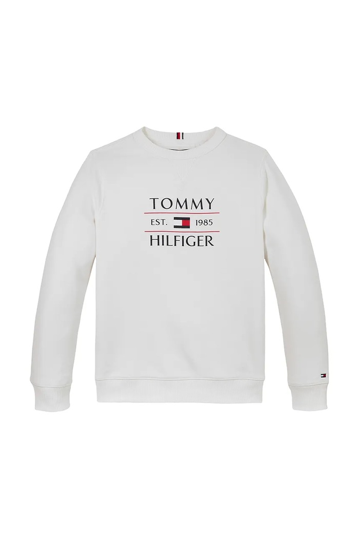 Детски суичър Tommy Hilfiger KB0KB09569.128.176.PPYA бял SS25