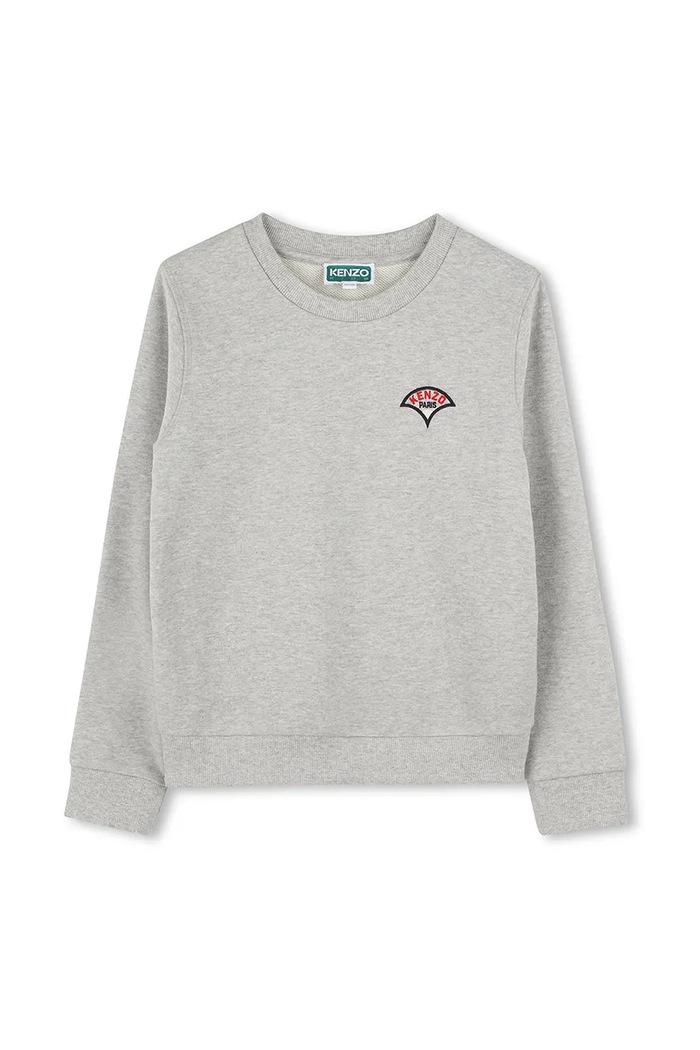 Dječja pamučna dukserica Kenzo Kids print siva K61131.114.150