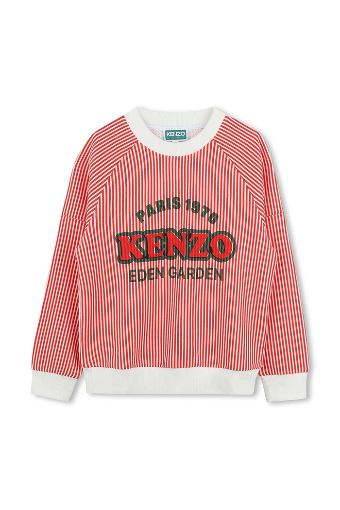 Dječja pamučna dukserica Kenzo Kids pamuk crvena K61134.114.150