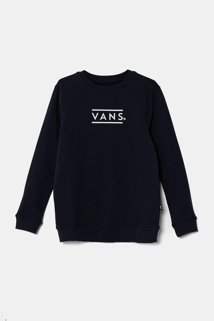 Детски памучен суичър Vans Half Box Crew памук тъмносин VN000NVAJDU1