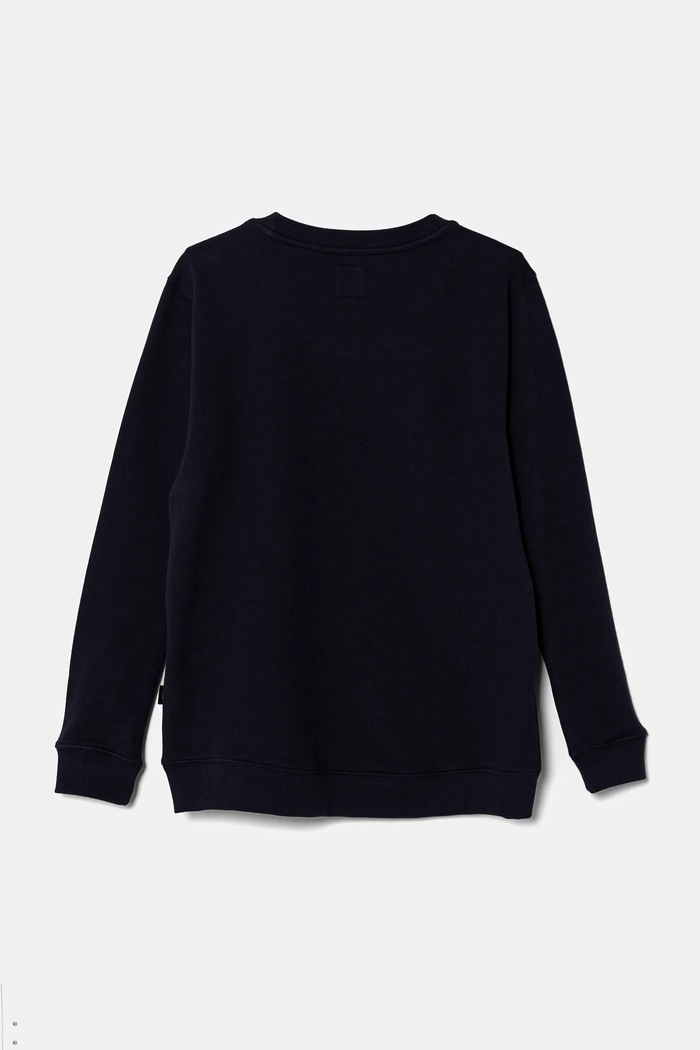Детски памучен суичър Vans Half Box Crew VN000NVAJDU1 тъмносин SS25