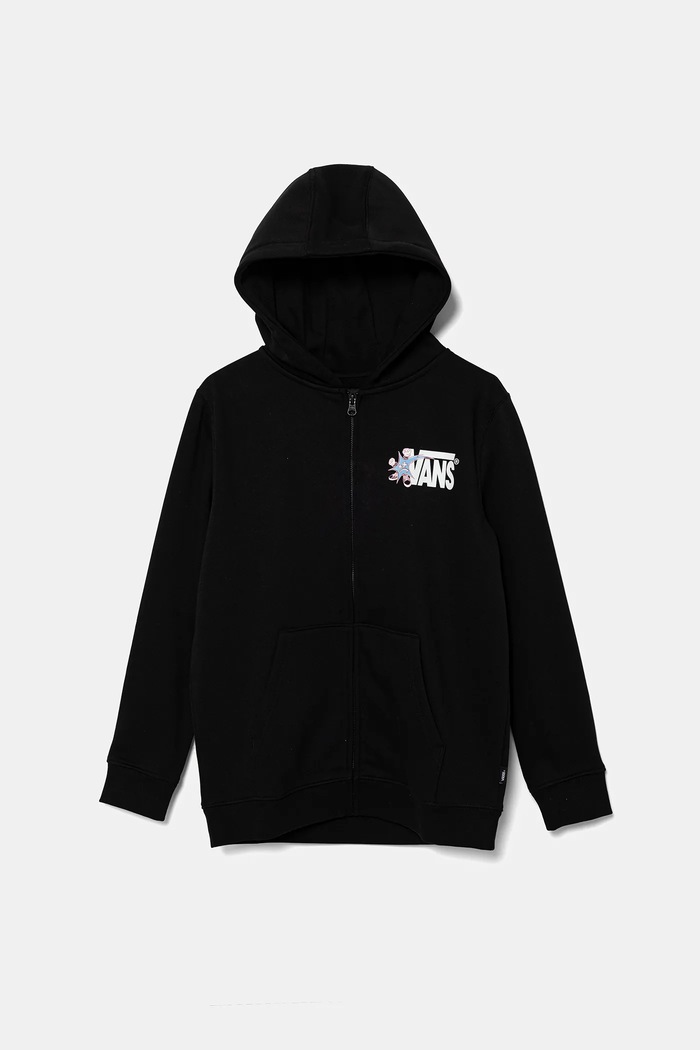 Vans bluza dziecięca VSuper FZ z kapturem czarny VN000MHRBLK1