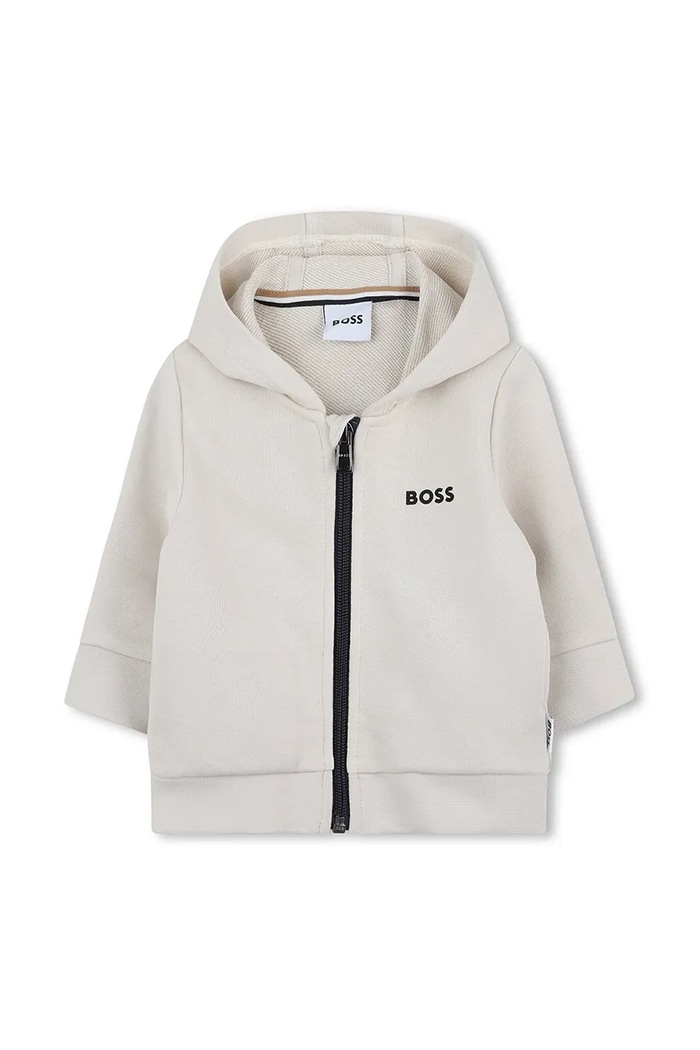 BOSS bluza niemowlęca z kapturem beżowy J52095.86.94