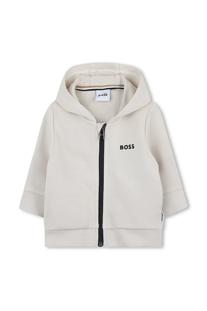 BOSS bluza niemowlęca z kapturem beżowy J52095.86.94