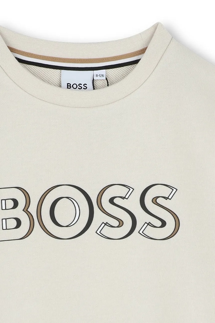 CHLAPEC Dětská mikina BOSS J52022.102.108 béžová