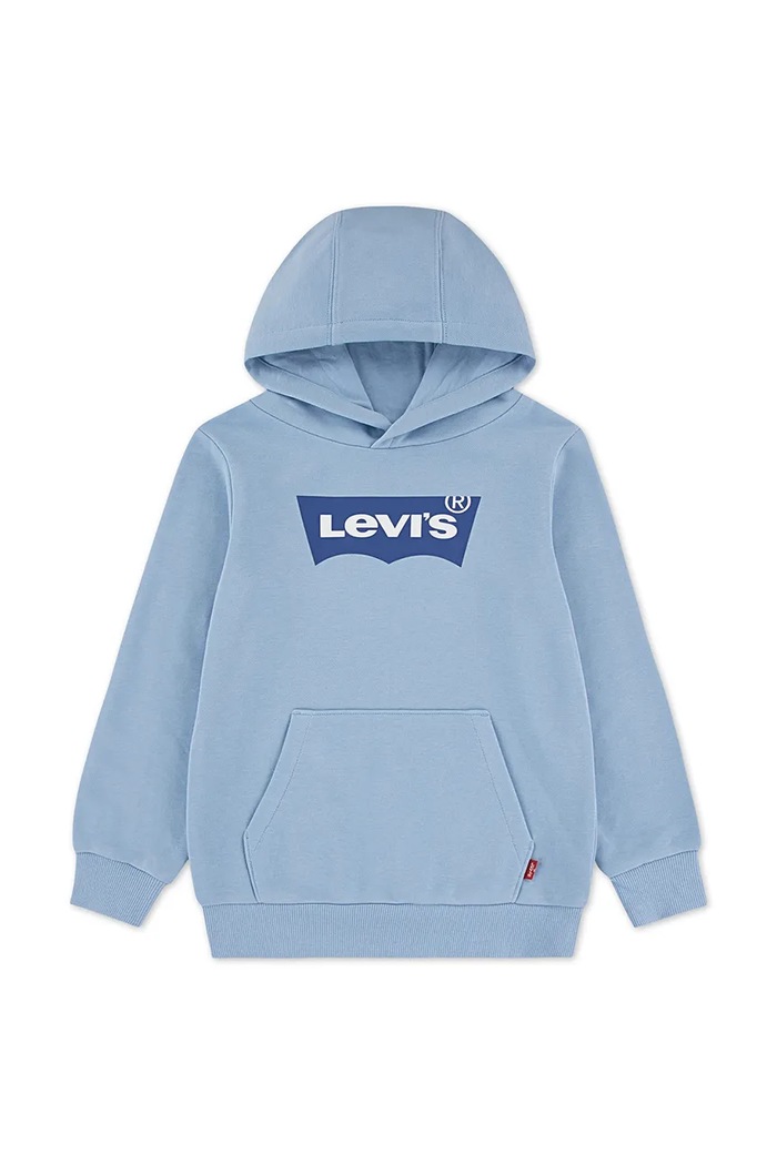 Levi's felpa per bambini BATWING PULLOVER HOODIE con blu 8EE910