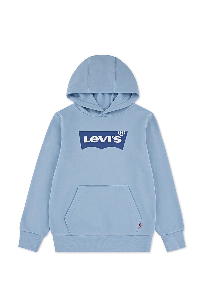 Detská mikina Levi's BATWING PULLOVER HOODIE 9EE910 modrá SS26