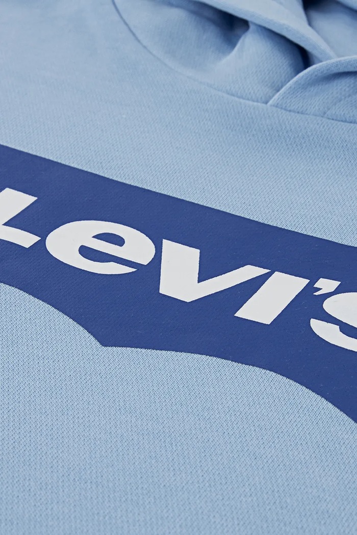 Detská mikina Levi's BATWING PULLOVER HOODIE modrá 9EE910