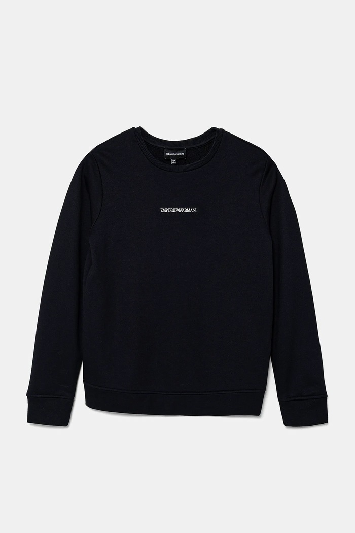 Dětská mikina Emporio Armani nášivka námořnická modř EB000302.AF14681