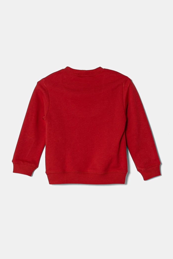 United Colors of Benetton bluza bawełniana dziecięca 3J70G10HW.P.Seasonal czerwony SS25