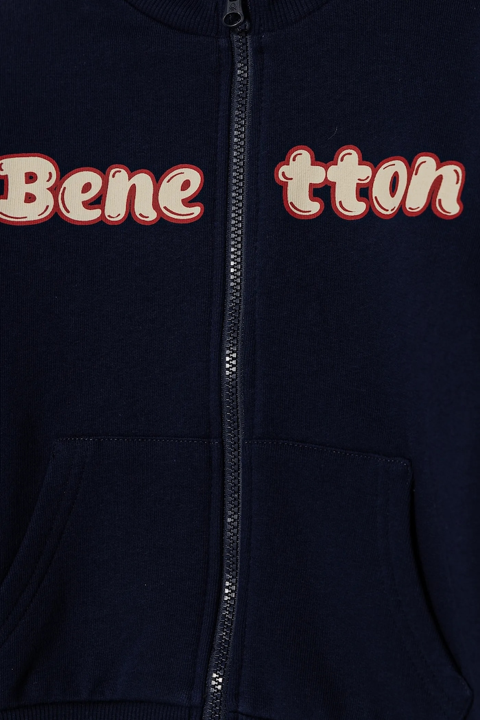 CHLAPEC Dětská bavlněná mikina United Colors of Benetton 3J70G503M.P.Seasonal námořnická modř