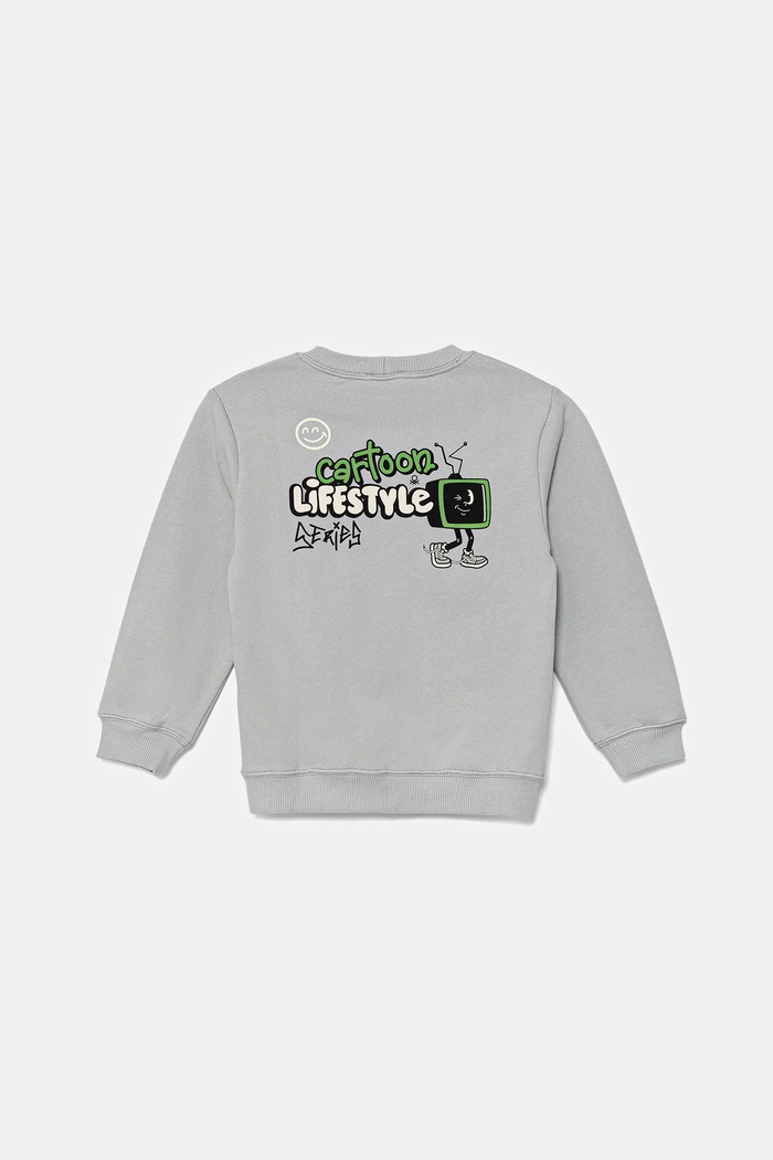 United Colors of Benetton hanorac de bumbac pentru copii print gri 3UNIG10II.P.Seasonal