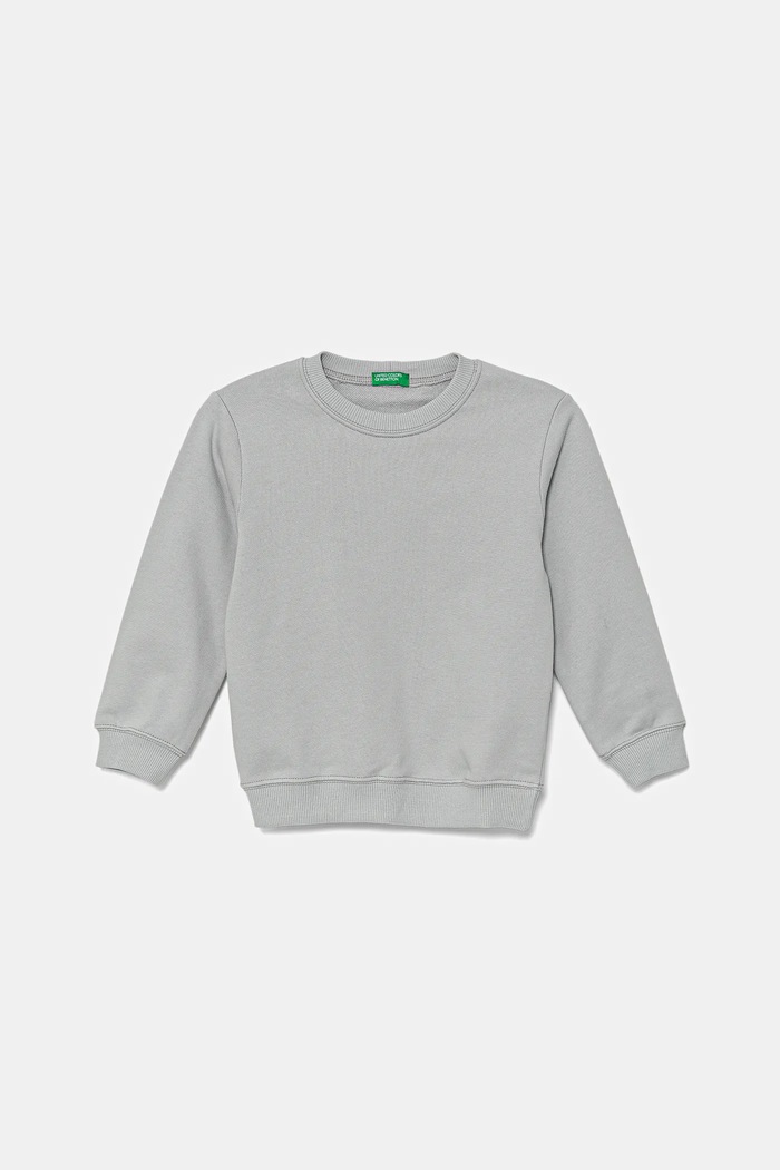 United Colors of Benetton hanorac de bumbac pentru copii 3UNIG10II.P.Seasonal gri SS25